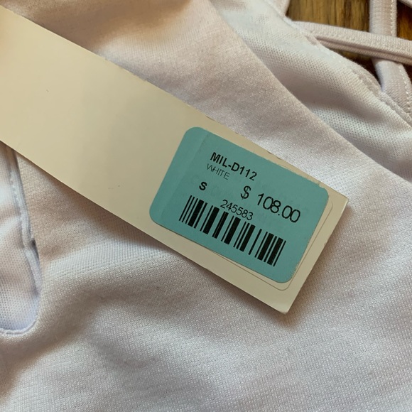 LF Millau White High Neck Lattice Top - Picture 6 of 6